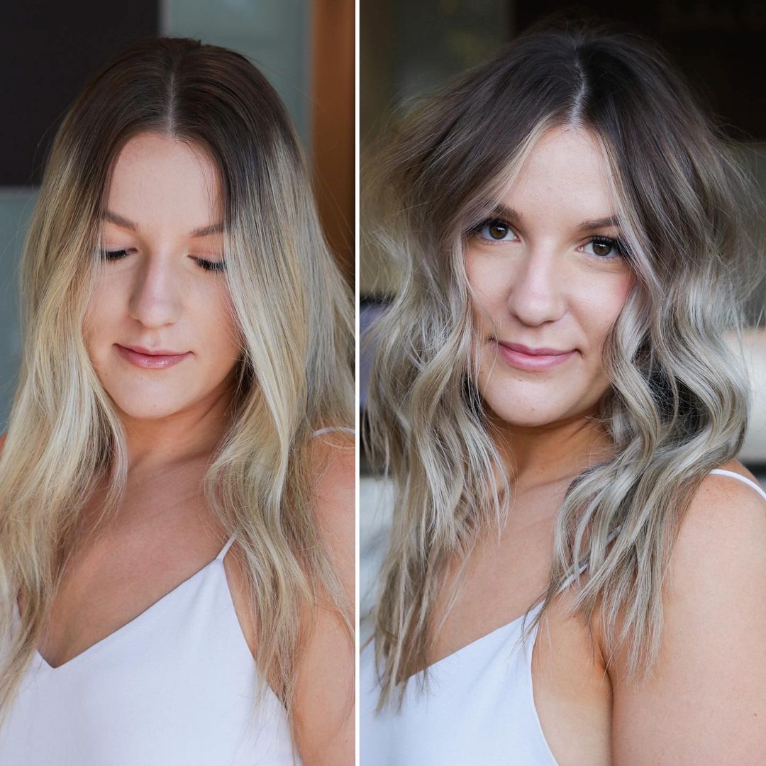 Effortless Wavy Hairstyle for a Round Face