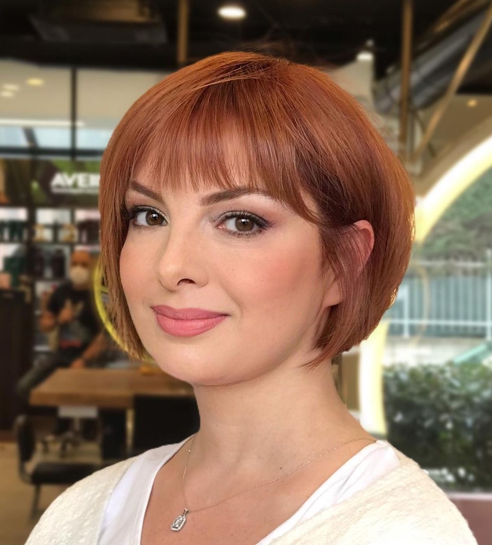 Round Face and Short Rounded Bob