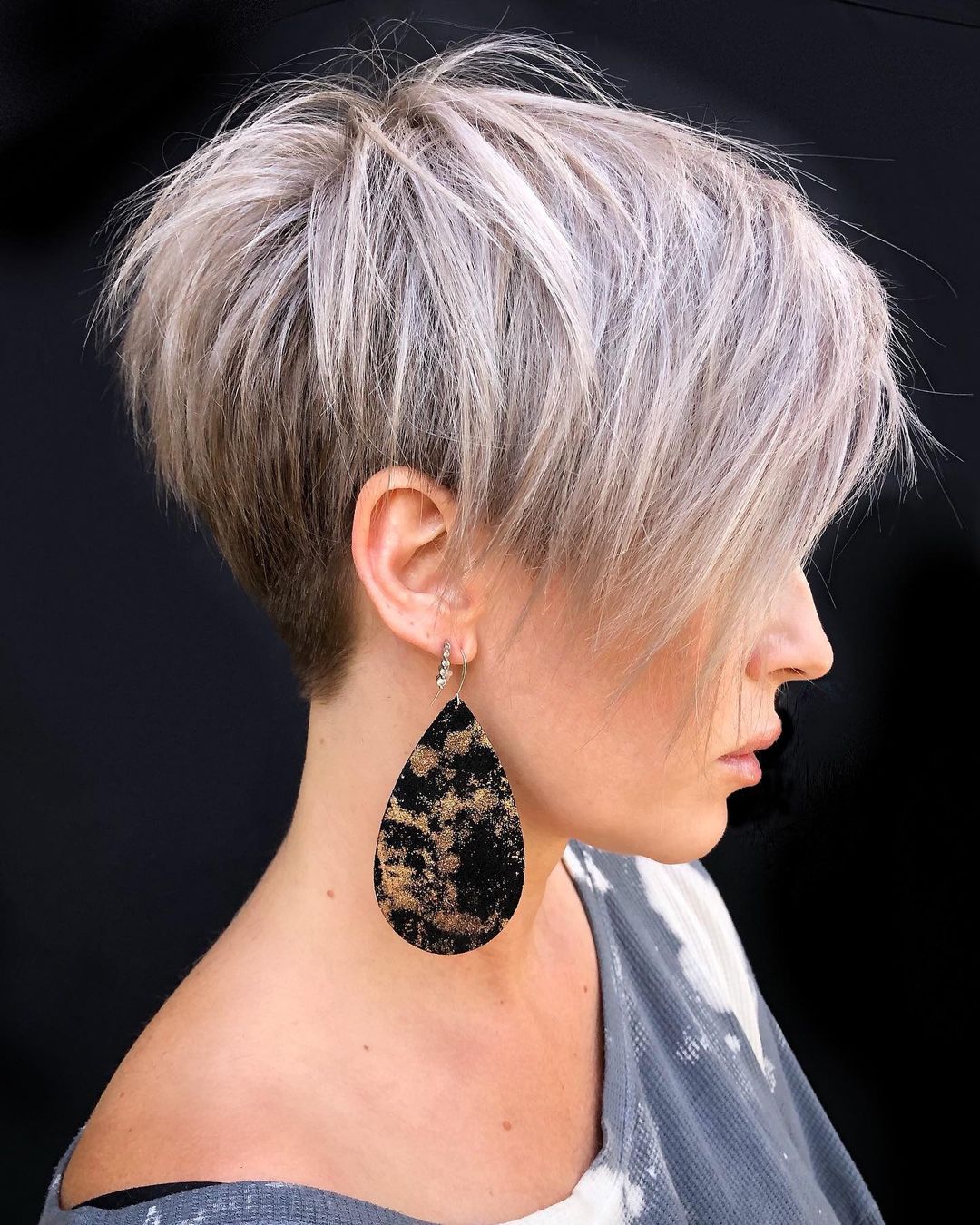 Two-Tone Wispy Straight Pixie